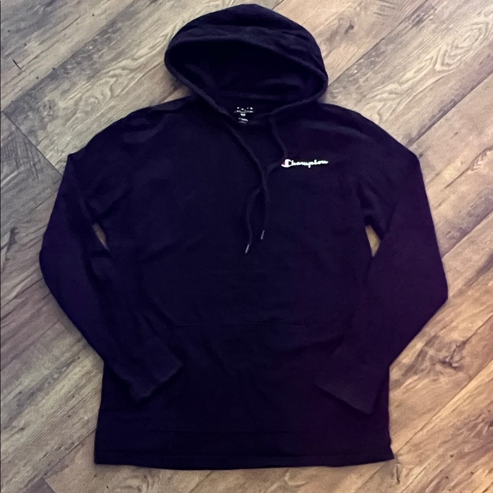 Men’s Champion Hooded Long Sleeve Shirt, size Medium